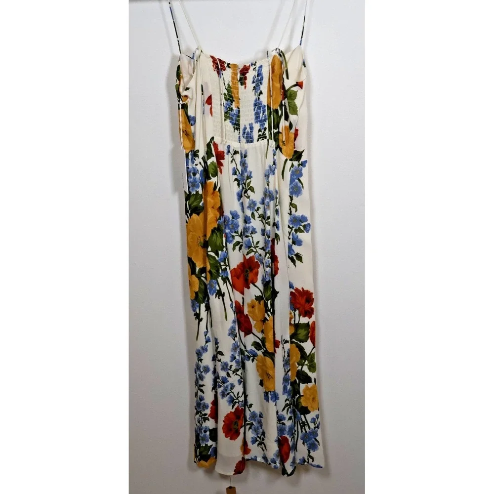 Reformation Dress Size 6 Juliette White Red Floral Formosa - Picture 3 of 13